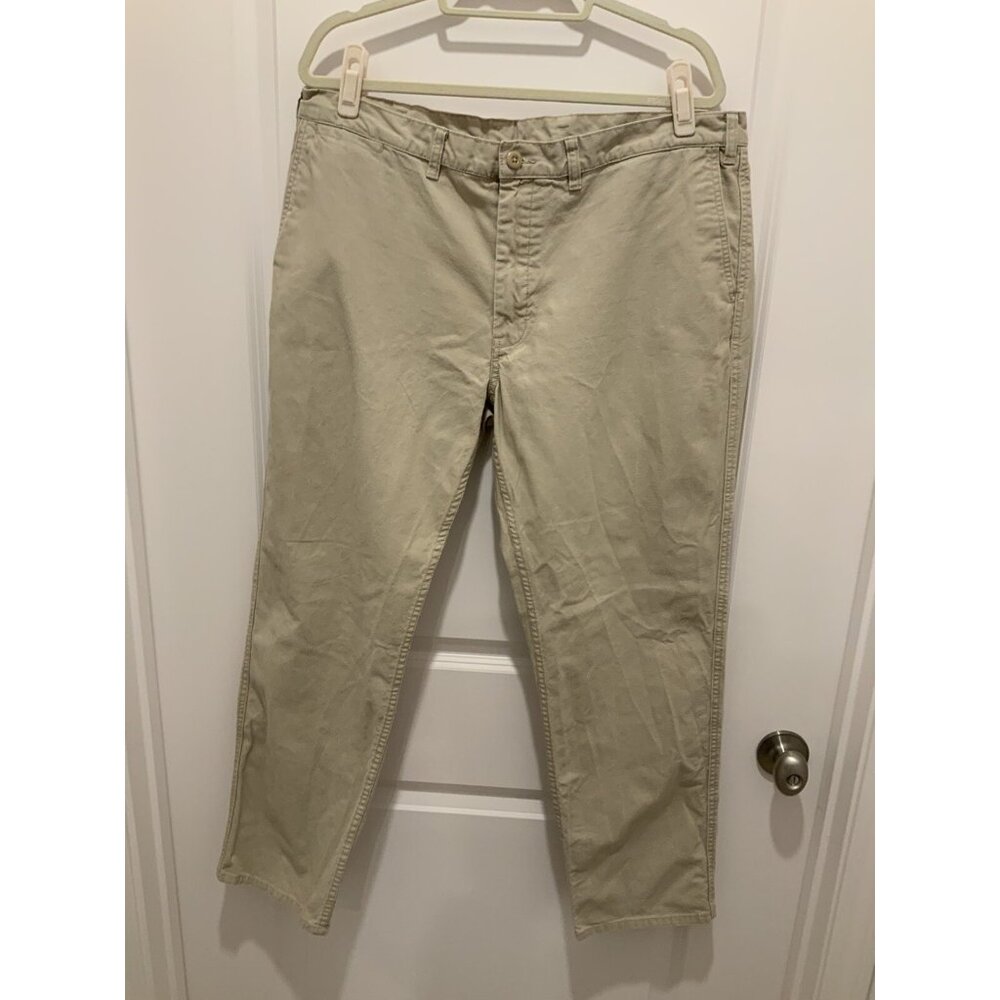 Patagonia Pant 38 Short Men's Khaki Organic Cotton Straight Leg Style 55875FA